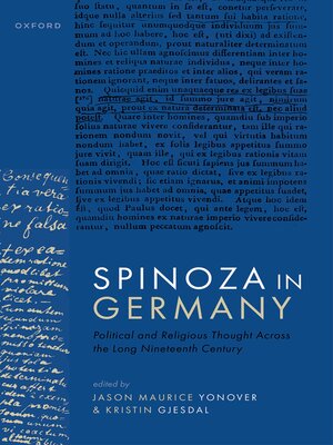 cover image of Spinoza in Germany